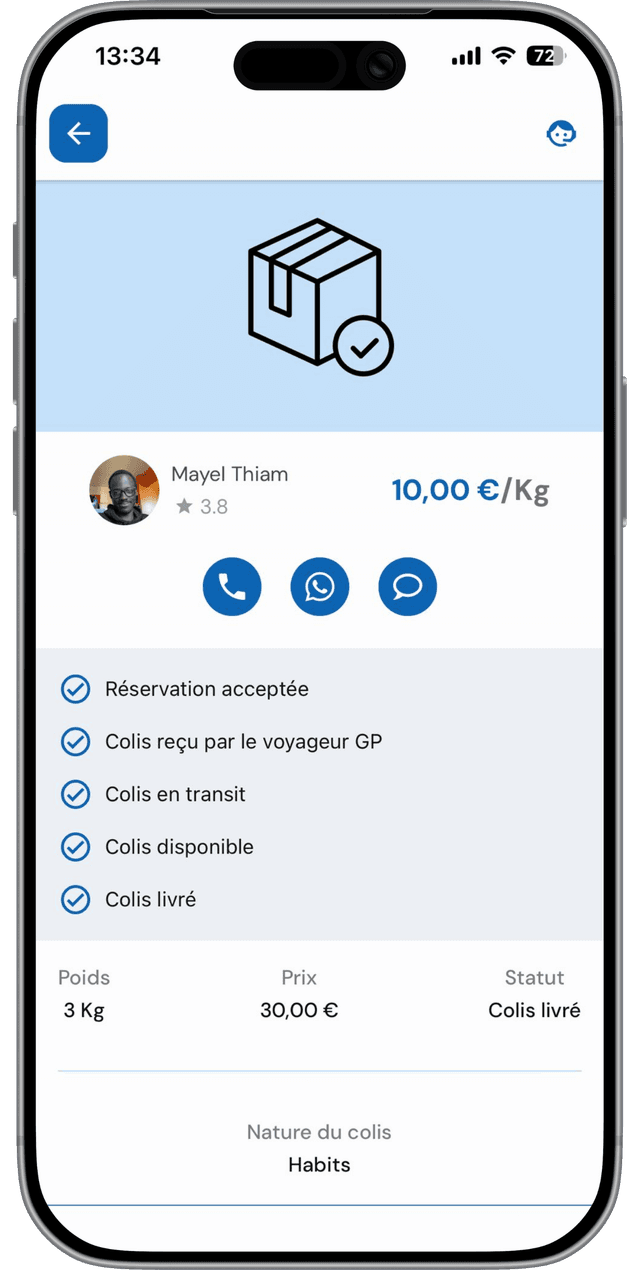 Screenshot of gpma app showing the home page where new comments left by other users can be listened to.